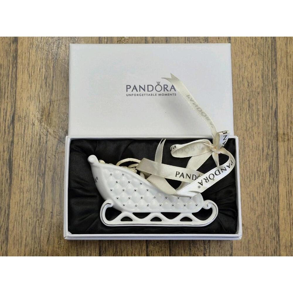 Pandora 2014 Limited Edition Winter Sleigh Christmas Ornament with Box